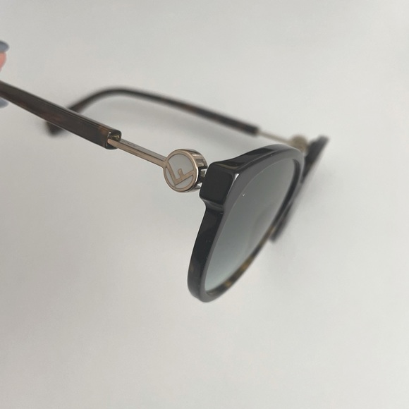 FENDI Sunglasses FF 0374/S Dark Havana/green Shaded - Picture 5 of 9